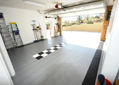 Big Floors 48-pack Royal Blue tiles offer customizable garage flooring options.