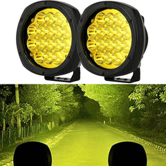 BIGLION.X amber beam blends spot and flood for wide and long-range illumination.