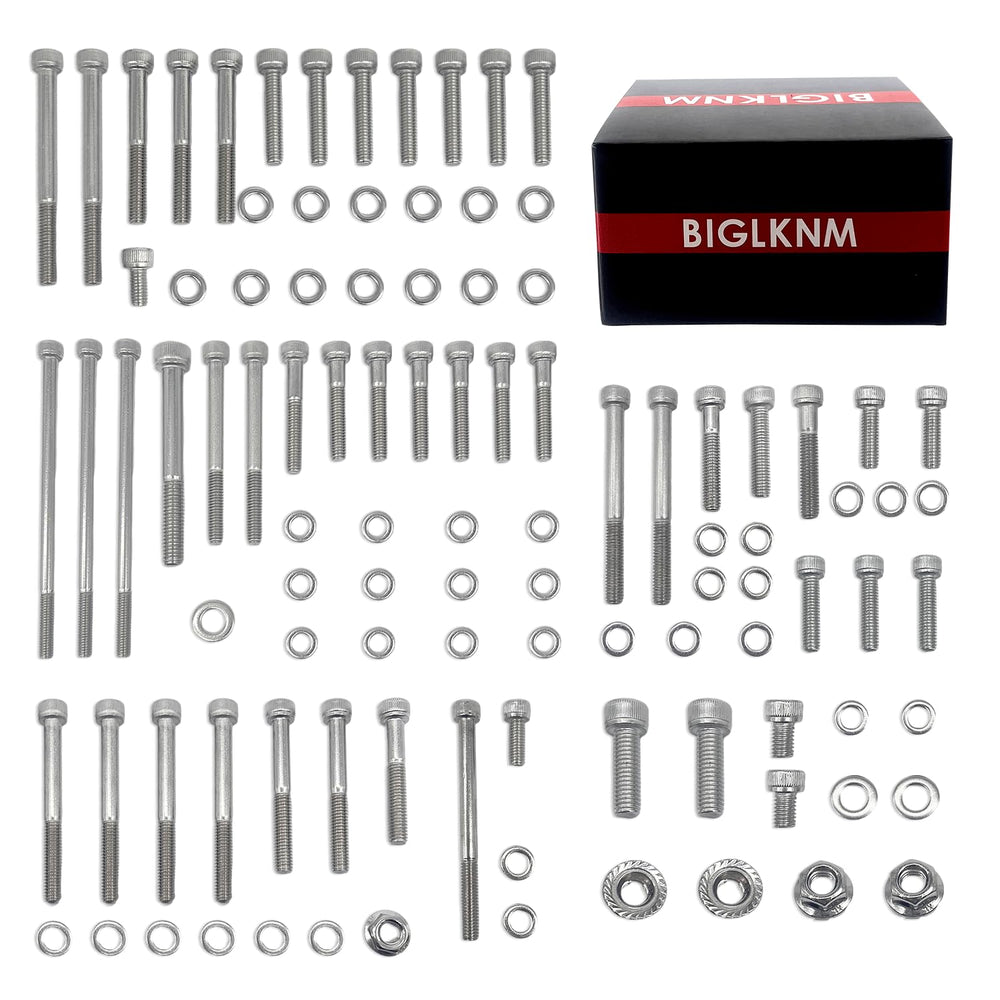 BIGLKNM 102pcs engine bolt kit for Honda TRX400EX, ready for reliable installation.