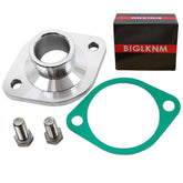 BIGLKNM billet aluminum water neck thermostat housing for Mopar engines, built for durability and steady cooling.