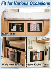 Compact 15.4 x 9.4 inch nets fit SUV interiors