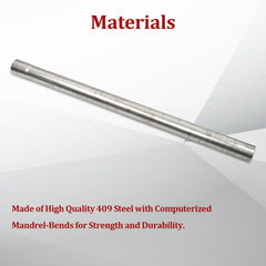 BIGREAT 409 steel 3in finished tube offers reliability for universal fitment applications.