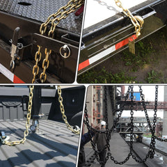 BIGREAT yellow chain demonstrates durable hauling solution.