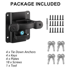 BIHEE 4-pack tie-down brackets simplify adding tether points in your truck bed