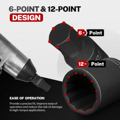 Bilitools 1/2-inch drive deep sockets for reliable torque distribution.