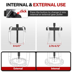BILITOOLS 2-jaw reversible internal-external pulling for tight spaces