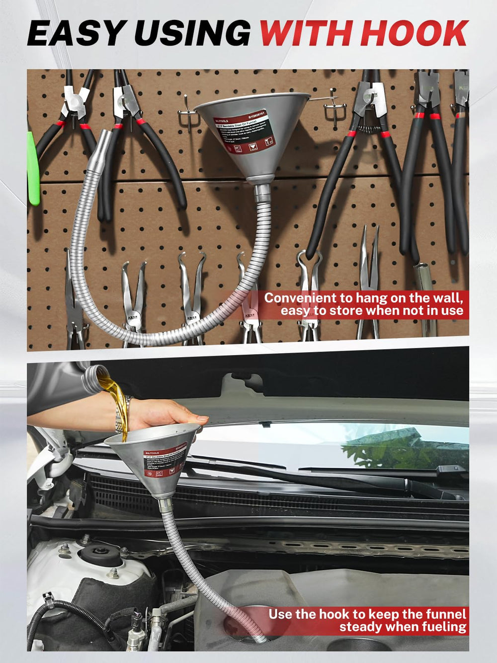 BILITOOLS carbon-steel construction resists rust and wear.