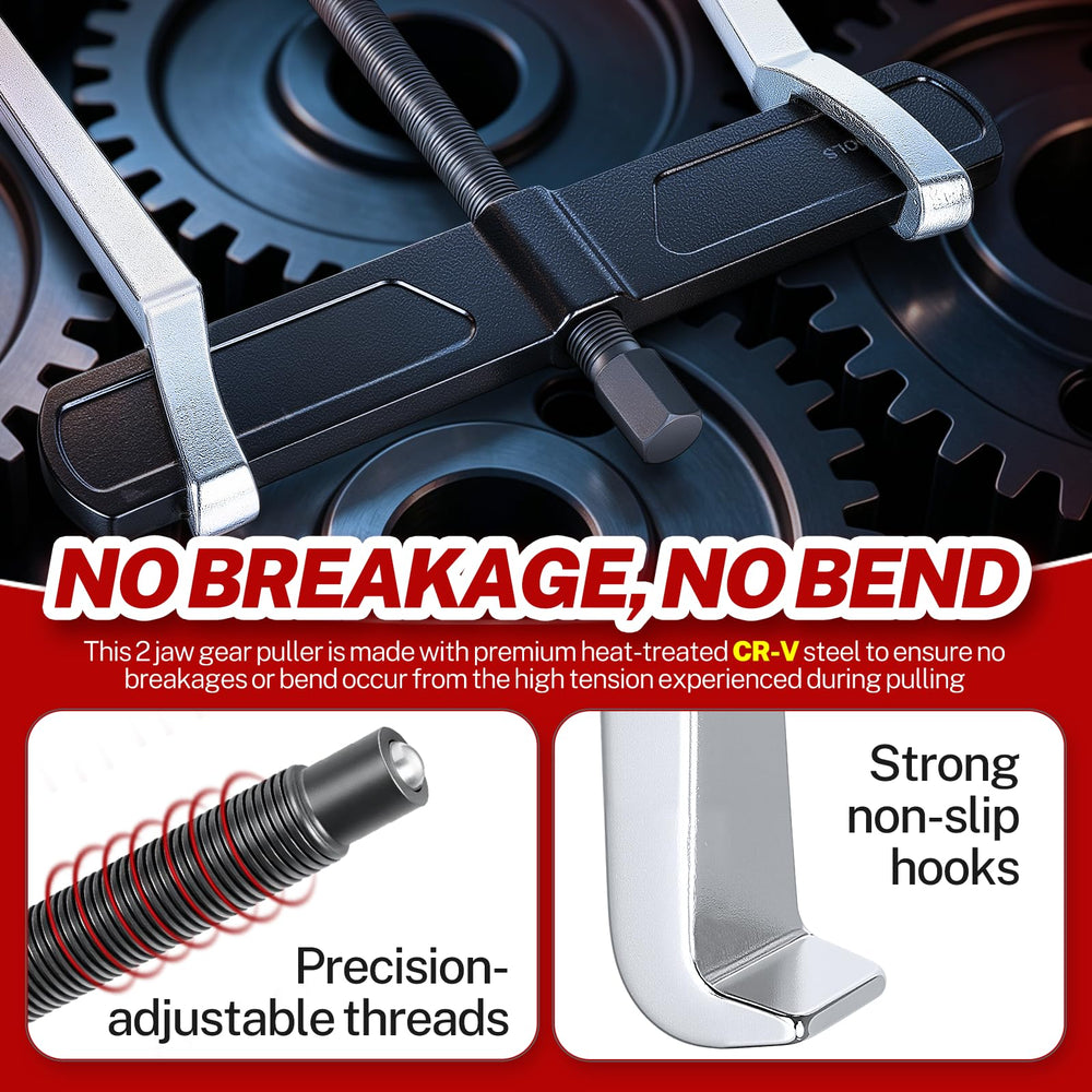 Durable CR-V steel construction of BILITOOLS gear puller