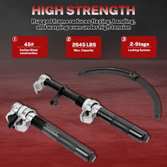 Adjustable holder handles 8.6 to 12.2 inch coil diameters