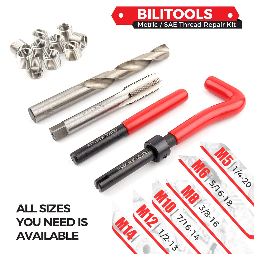 BILITOOLS M12x1.5 break pin tool helps secure inserts without damage.
