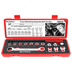 BILITOOLS serpentine extension arm 14in reaches tight engine bays efficiently.