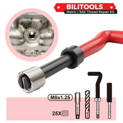 BILITOOLS 304 stainless inserts boost torque in weaker metals.