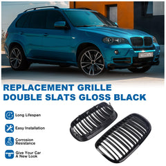 BILLDIO BMW X5 E70 front grille in glossy black improves aesthetics
