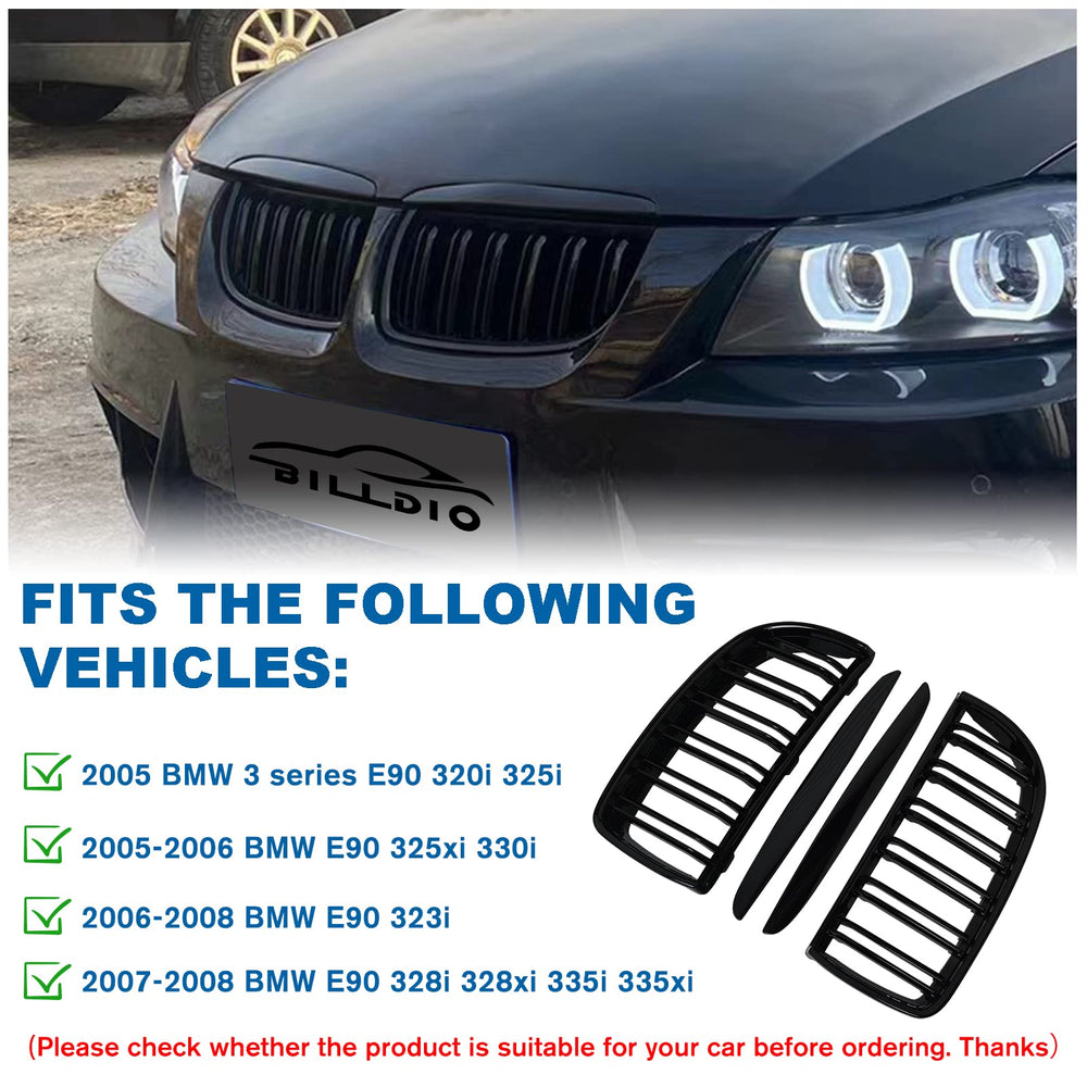 BILLDIO E90 grille installation in minutes without drilling for simple upgrade.