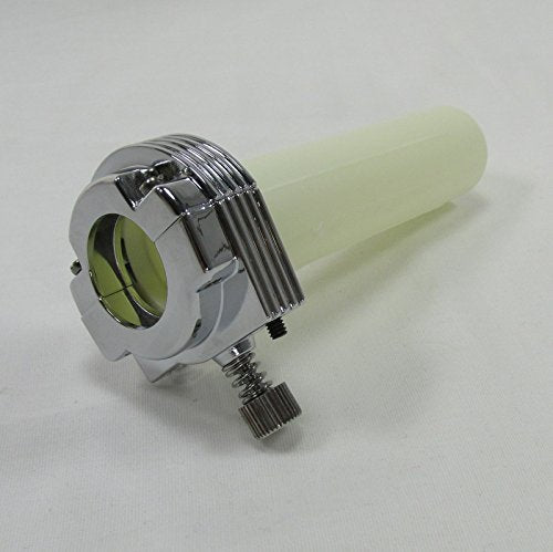 Billet Proof Designs chrome 1in throttle assembly for Harley single-cable control with smooth feel.