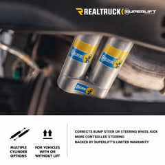 Bilstein 5100 shocks configured with the Superlift system for better handling.