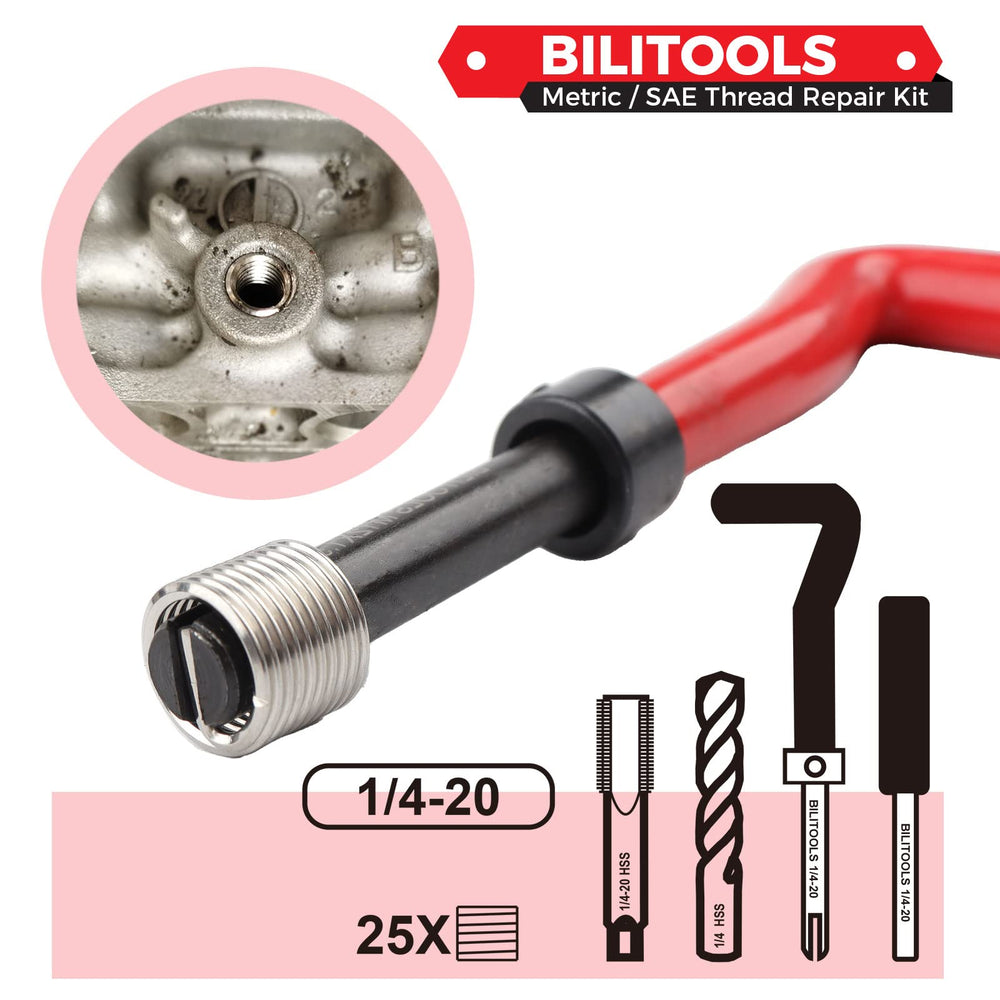 BILITOOLS 304 stainless thread inserts for longer-lasting threads