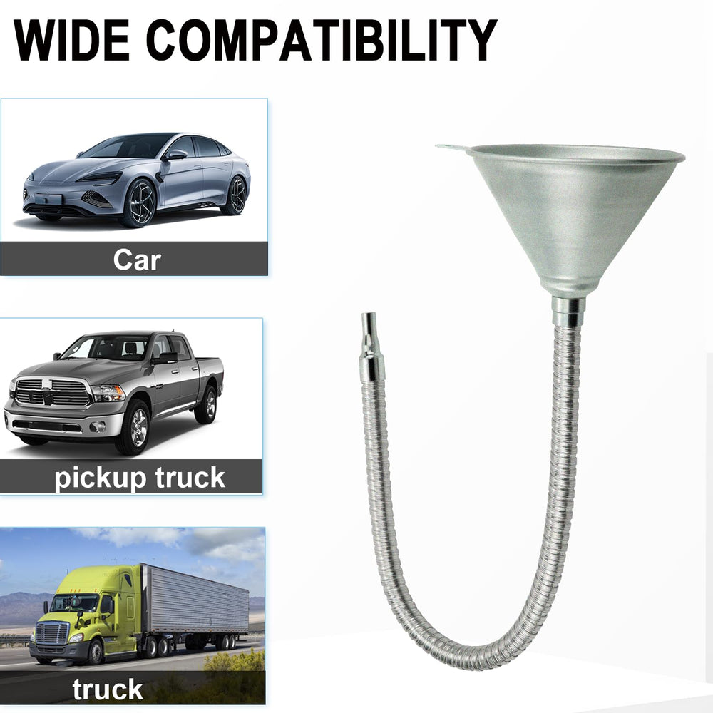 Binazon galvanized steel funnel with screen for oil and fuel transfer