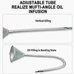 Binazon steel strainer and tip prevent spills during liquids transfer