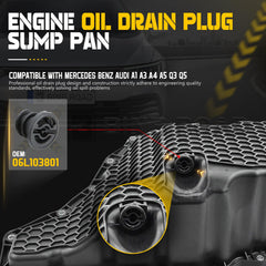 Audi A4 compatible drain plug delivers fast, clean drainage during oil changes.
