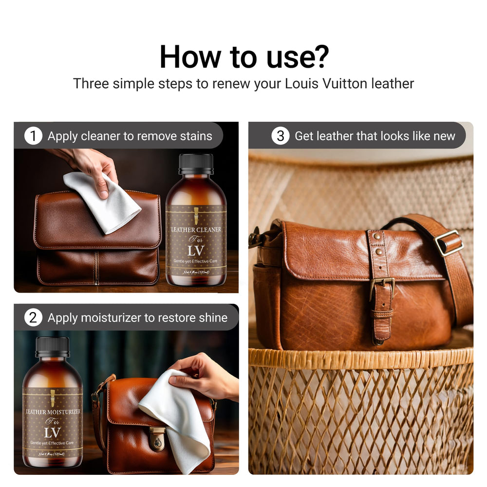 Bingbrofam cleaning cloth evenly applying product on leather surface
