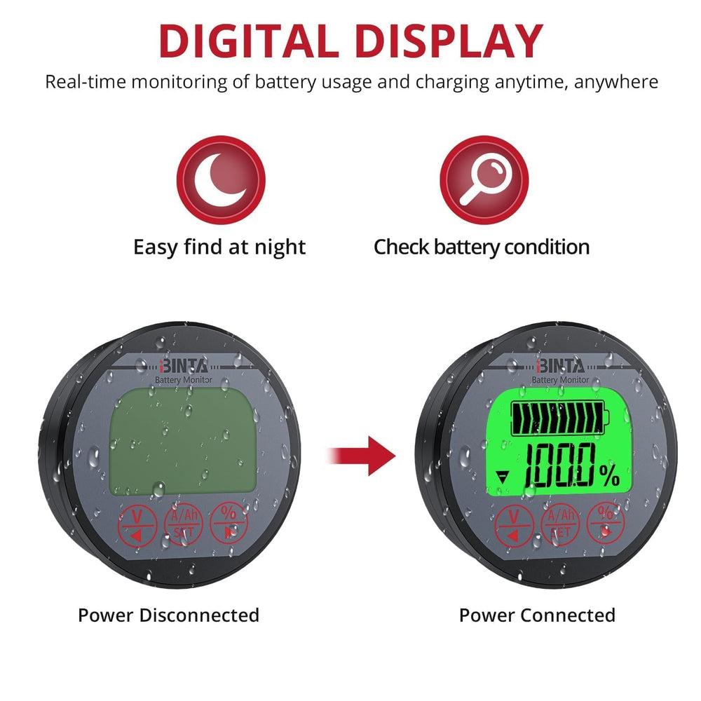 BINTA backlit display remains readable in dim or bright conditions.
