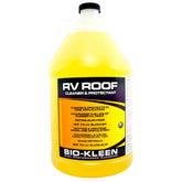 Biokleen RV roof cleaner bottle used to refresh and prep rubber roof surfaces.