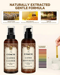 BIOOICH leather care in-use step2 shows applying moisturizer.