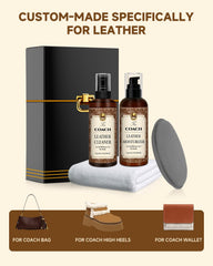 BIOOICH leather care solution bottle targets dirt for luxury leathers.
