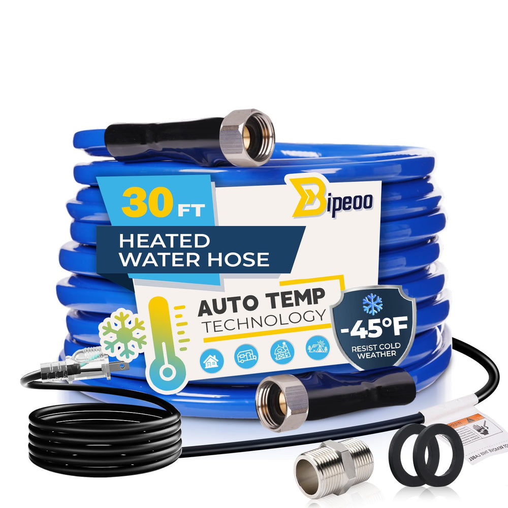 Bipeoo heated water hose in RV use keeps water flowing in cold weather