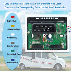 BIPIMIFI 7330F3852 thermostat durable materials close up for RV travel
