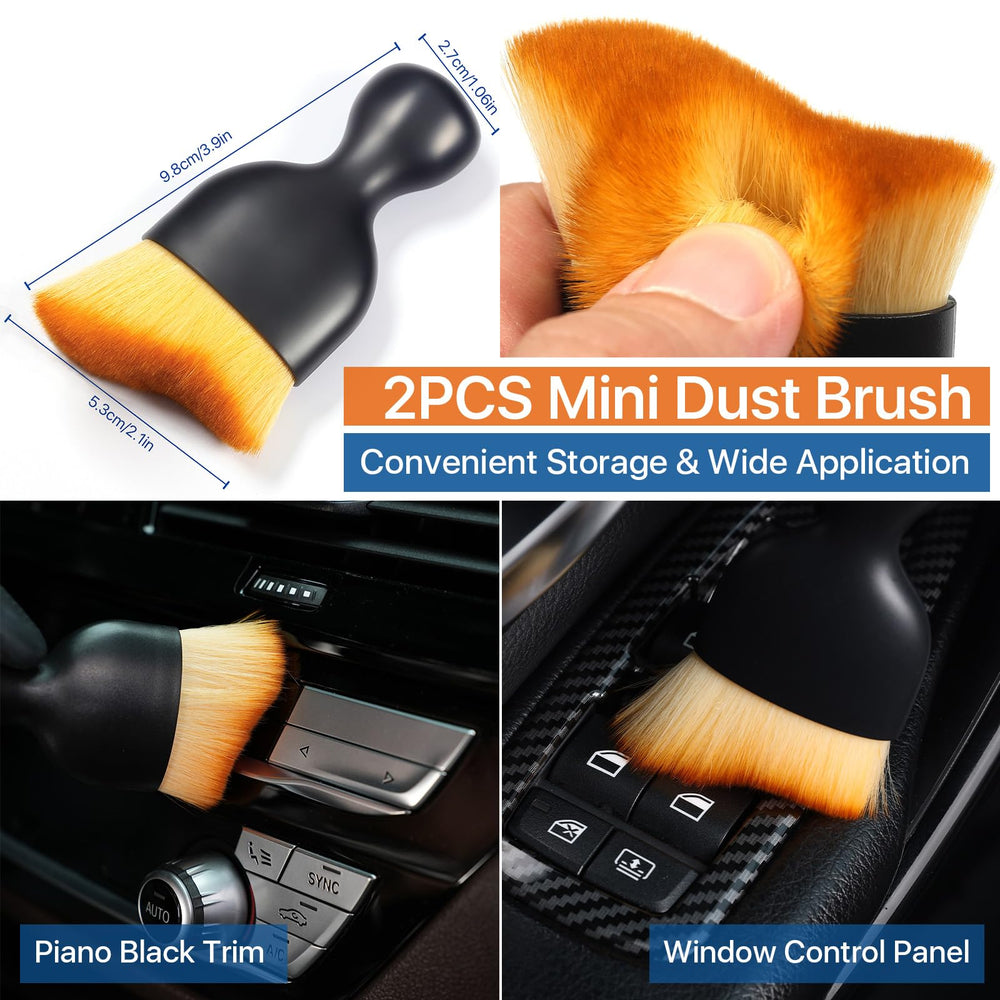 Birbenben Curveball Detail Brush in car interior cleaning doors and dashboards
