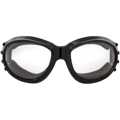 Birdz Eagle padded goggles with black frames and smoke lenses for bright sun glare relief