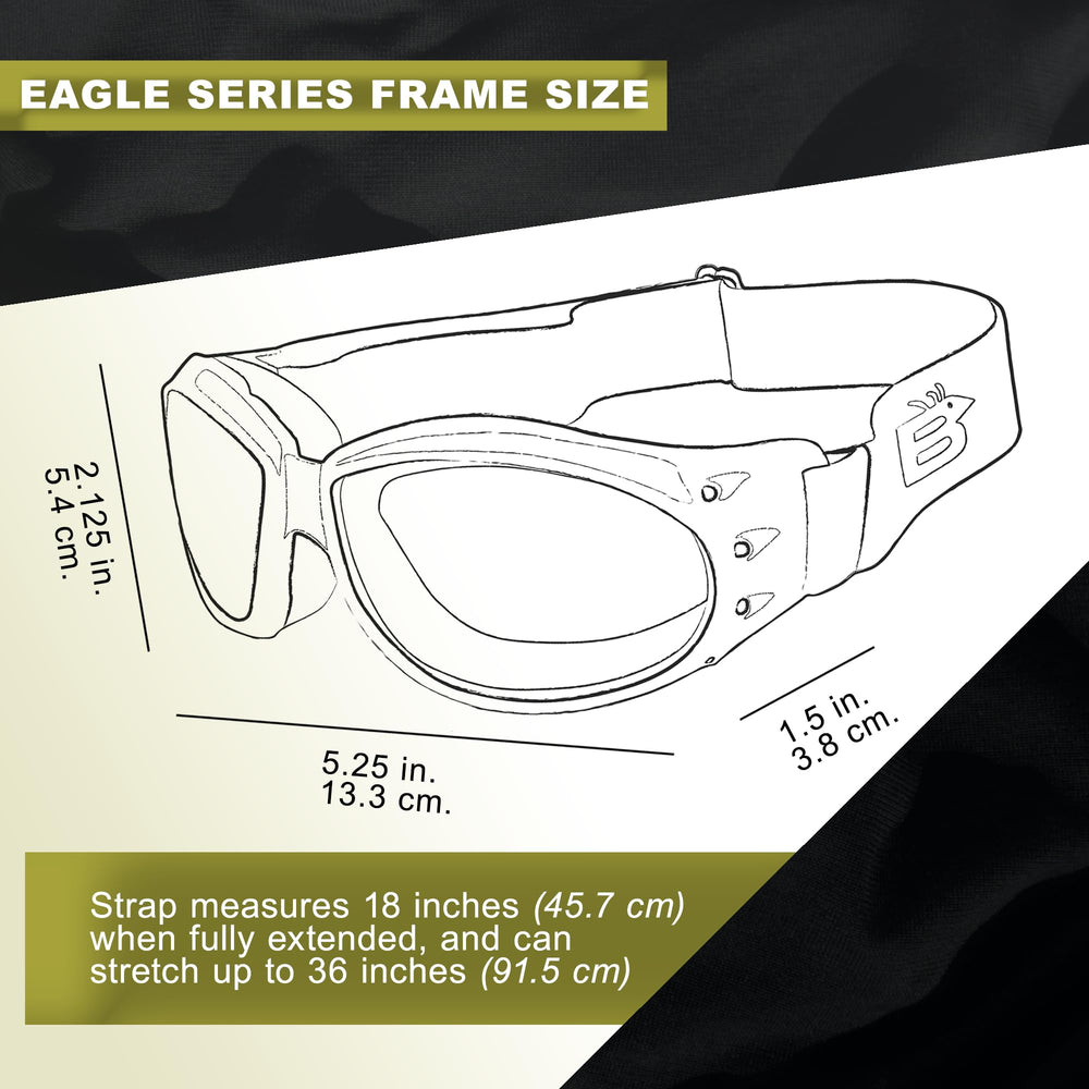 Birdz Eagle Red Baron goggles amber driving mirror lens for night visibility