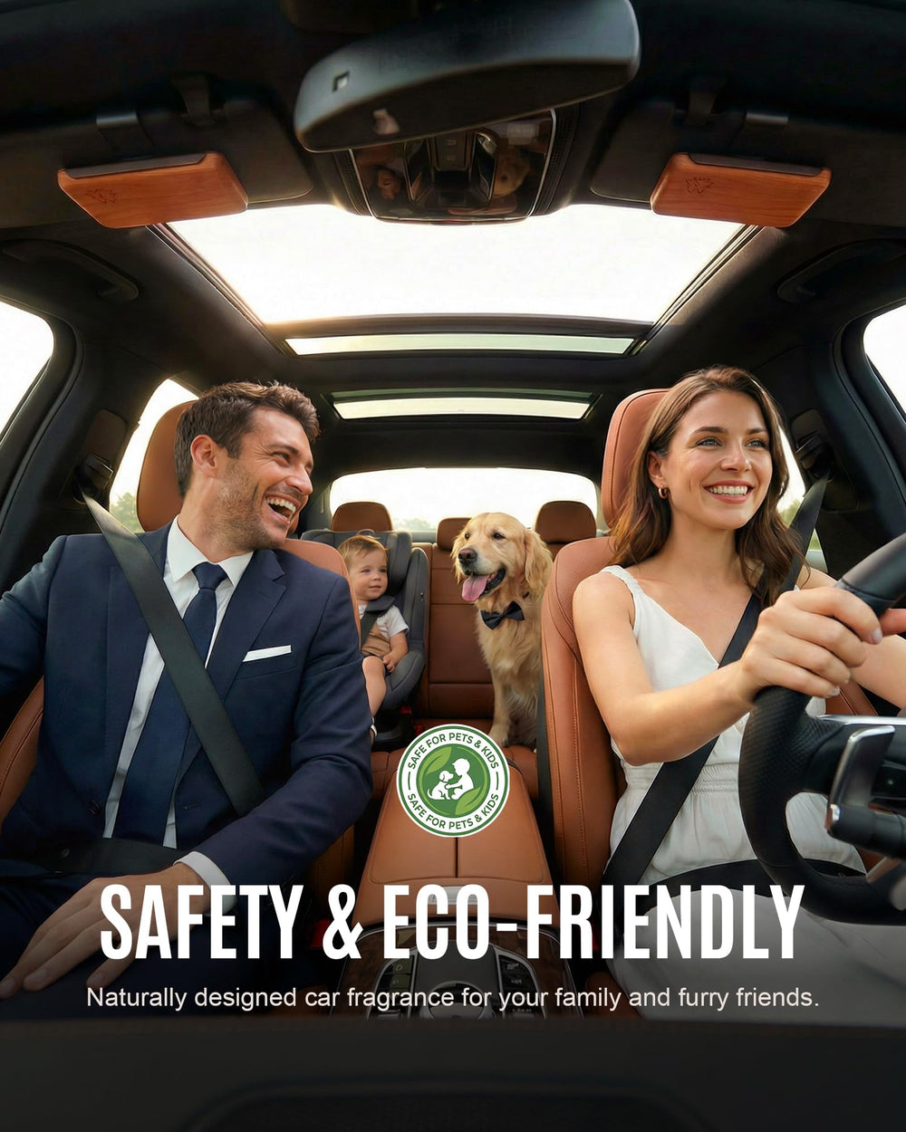 Bispoy elevated in-car aesthetic complements leather and dashboards with a natural wood finish.