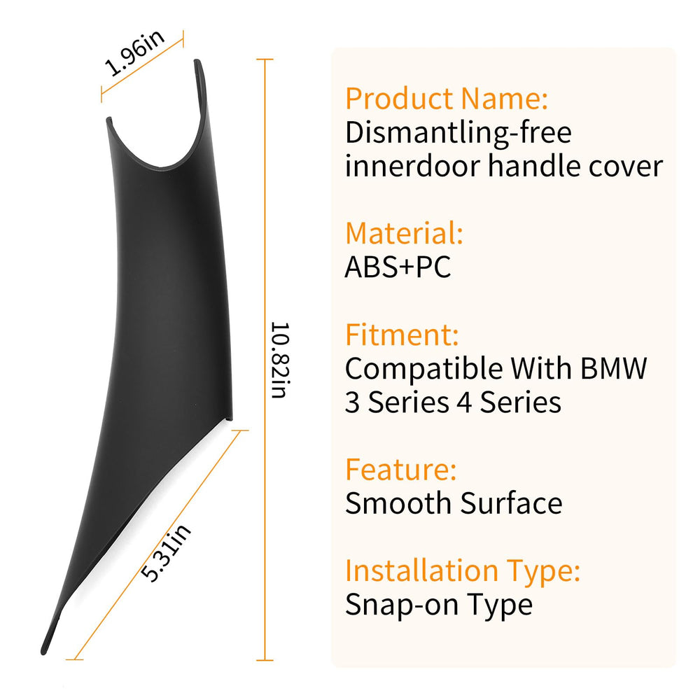 BJchiwu carbon fiber look door handle cover for BMW, durable and stylish.