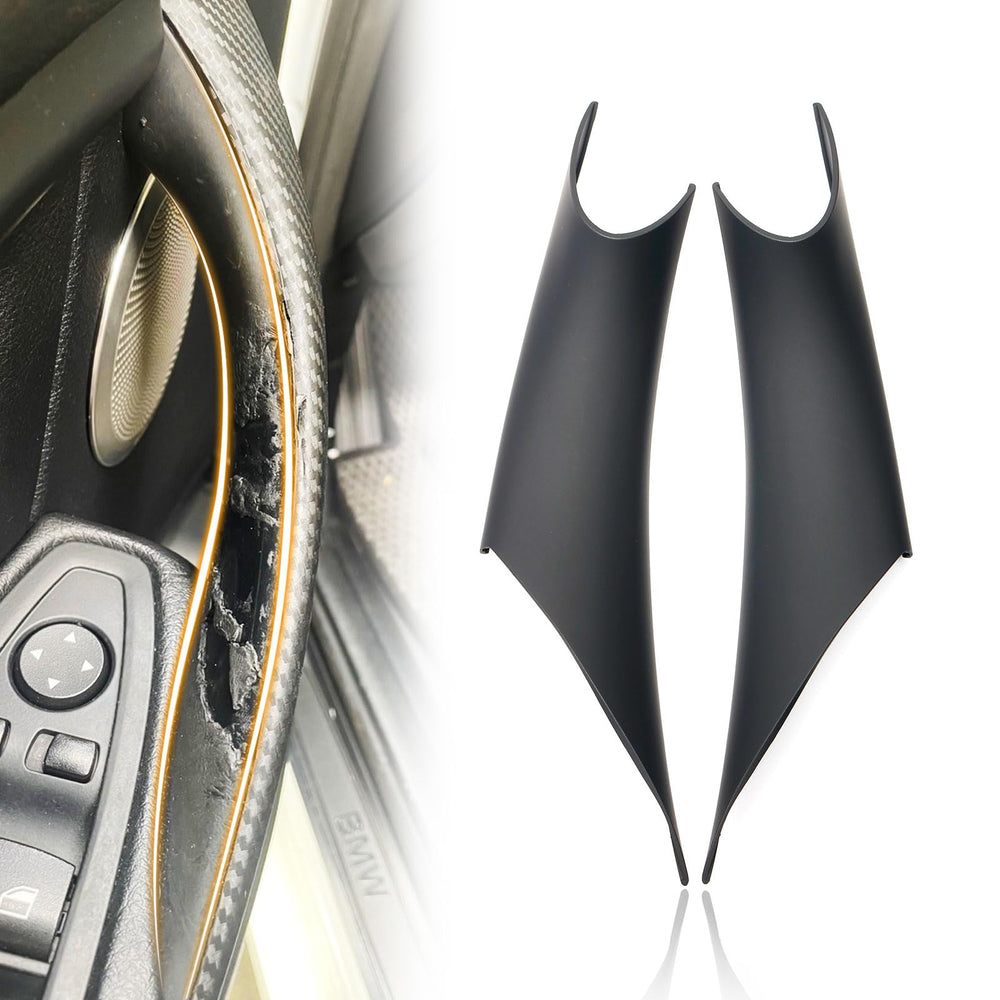 BJchiwu carbon fiber door handle cover on left side for BMW, upgrade look and protection.