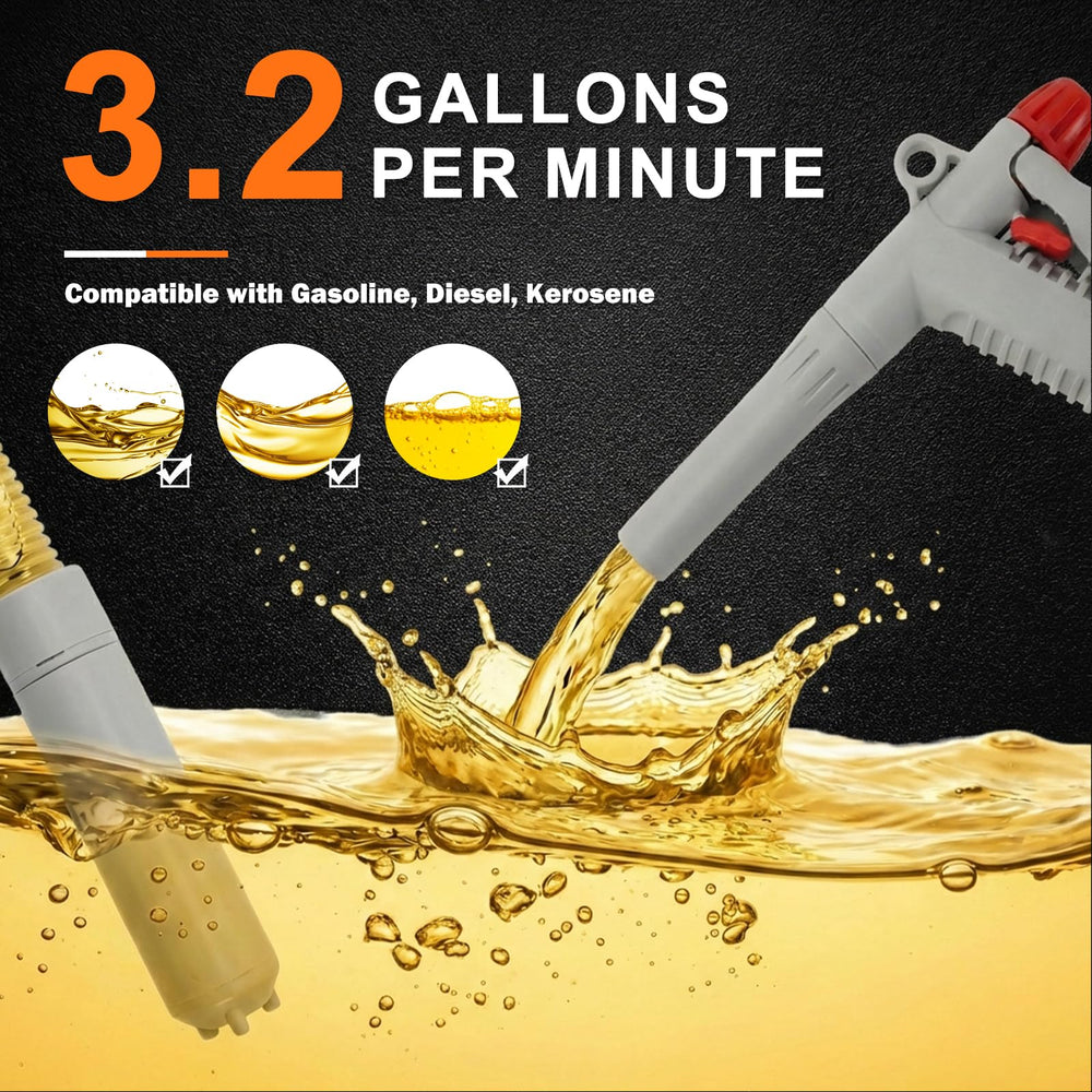 BJFFN gas can fuel pump 51-inch hose reaches distant tanks