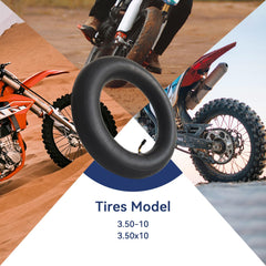 BKBNSJ 10-inch wheel tube suitable for dirt bike setups with bent valve.