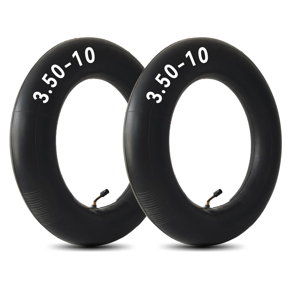 BKBNSJ two-pack inner tubes for 3.50-10 tires with bent valve.