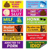 BkeeCten prank magnets, 12 designs, eye-catching car decor for playful interactions.