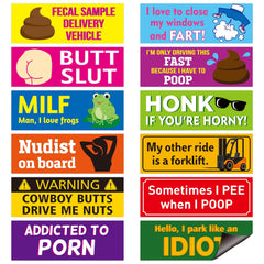 BkeeCten prank magnets, 12 designs, eye-catching car decor for playful interactions.