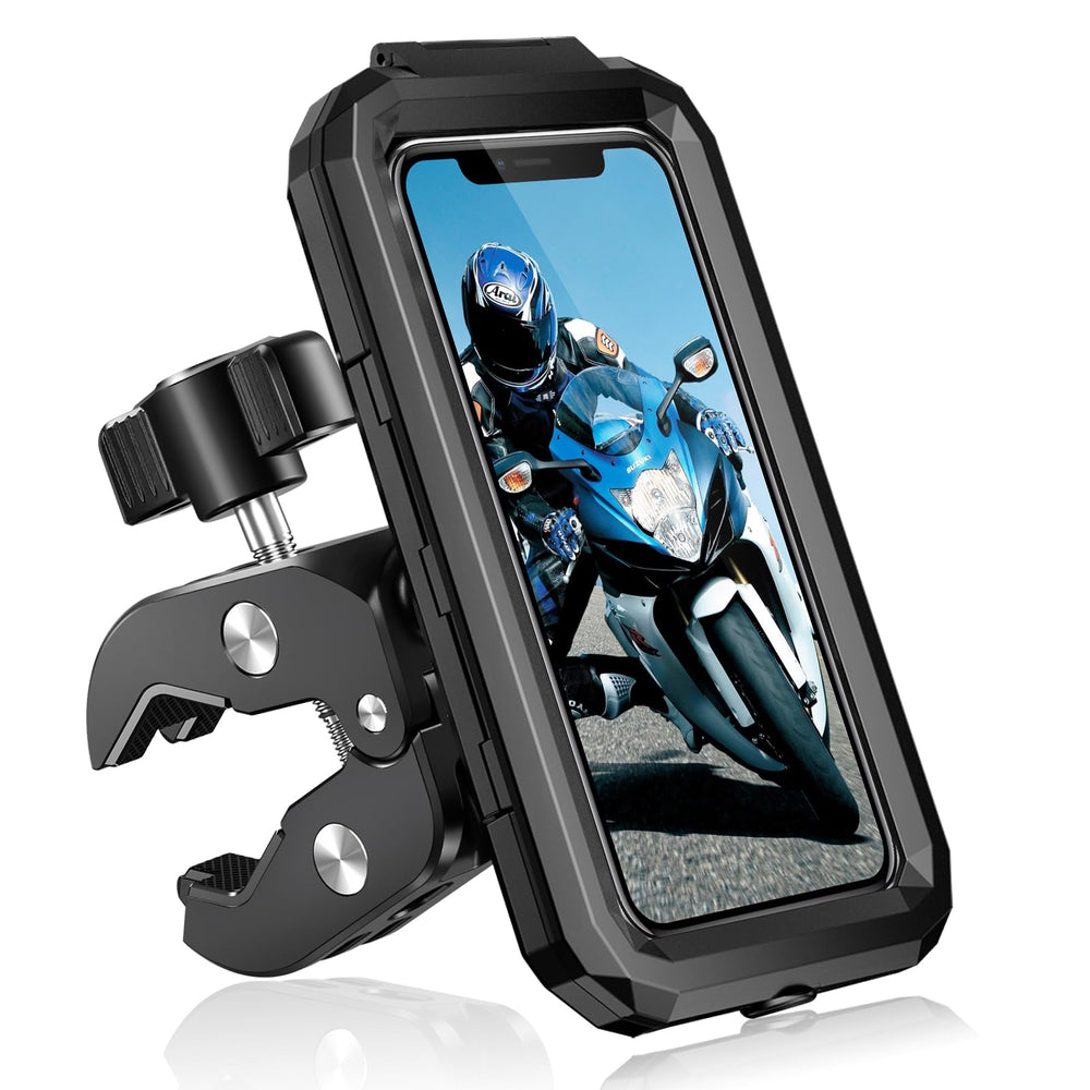 BKNOOU bike phone holder waterproof protects your phone during rain rides.