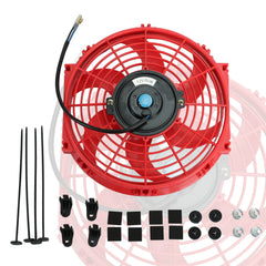 BLACKHORSE-RACING 10-inch slim fan push-pull kit red for versatile cooling.