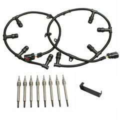 BLACKHORSE-RACING glow plug harness left view with OEM-grade connectors for reliable 6.0L Powerstroke service