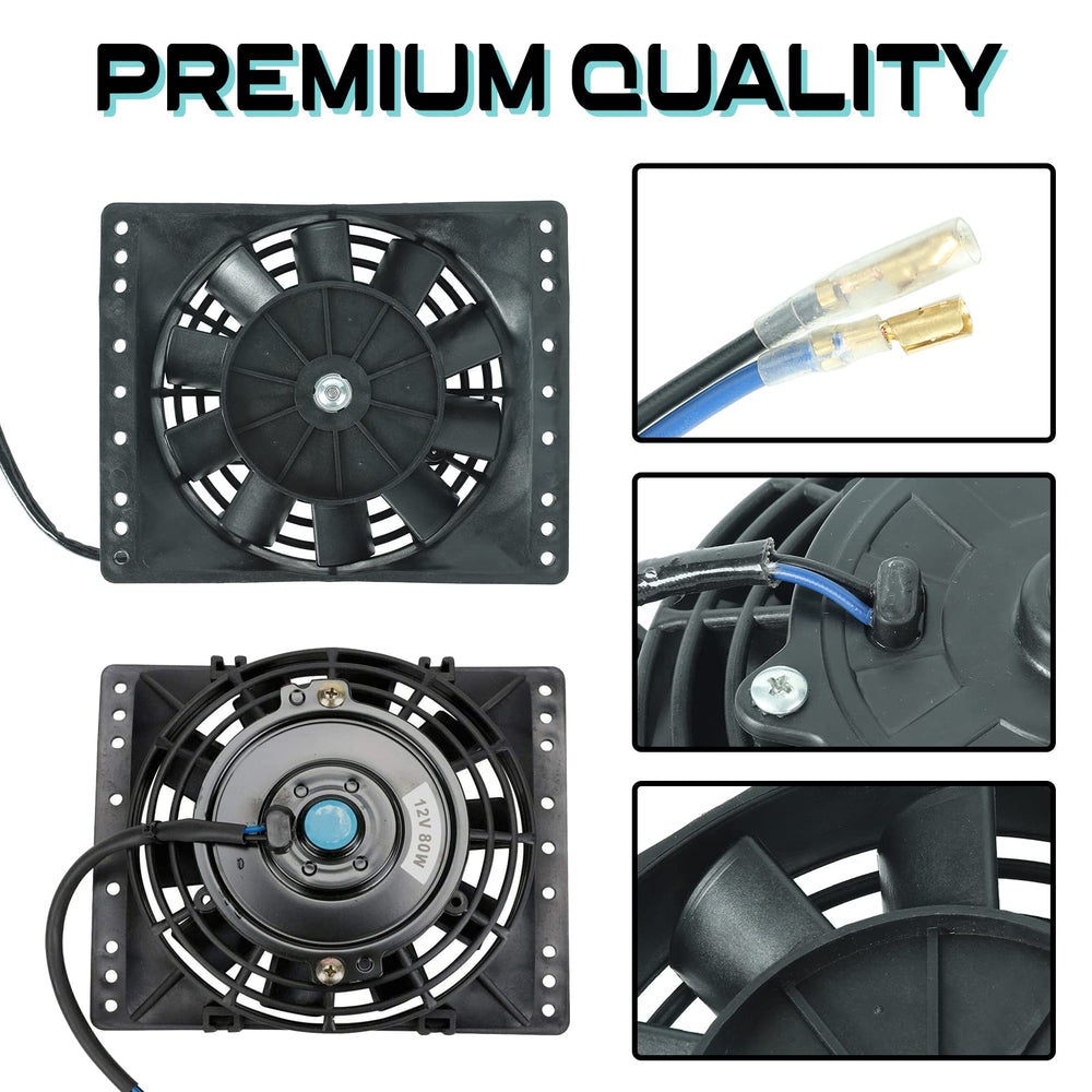 BLACKHORSE-RACING 650 CFM maximum airflow for strong cooling.
