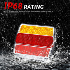 BLACKHORSE-RACING LED magnetic trailer light kit IP68 waterproof housing protects electronics.