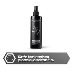 8 oz Blackline Dark Ice bottle suitable for travel and home use.