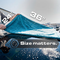 Blackline Aqua drying towel glides smoothly, preventing scratches during drying.