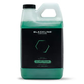 Blackline Extreme Foaming Shampoo bottle showing rich lather for deep cleaning